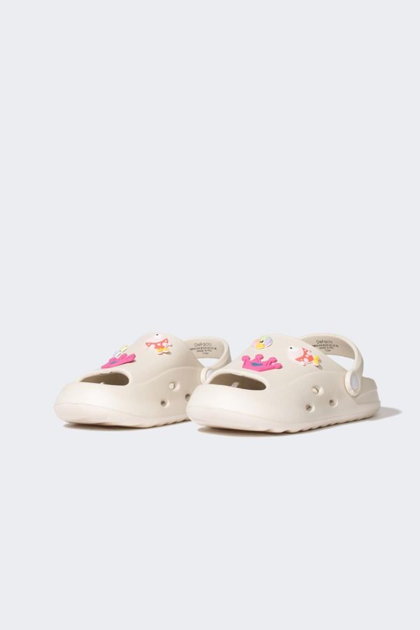 DEFACTO DEFACTO Girl's Single Striped High Sole Slippers