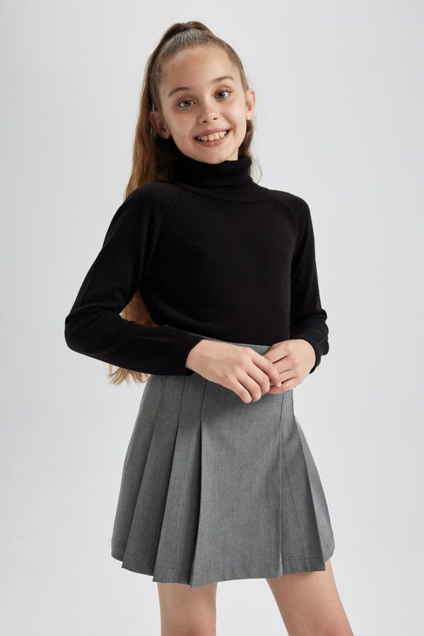 DEFACTO DEFACTO Girls Turtleneck Black Sweater