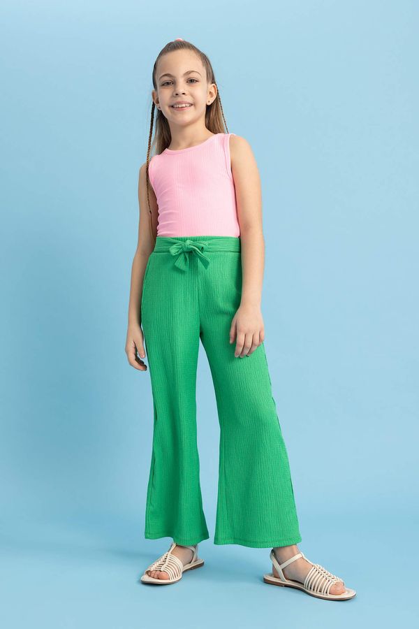 DEFACTO DEFACTO Girl's Wide Leg Crinkle Fabric Trousers