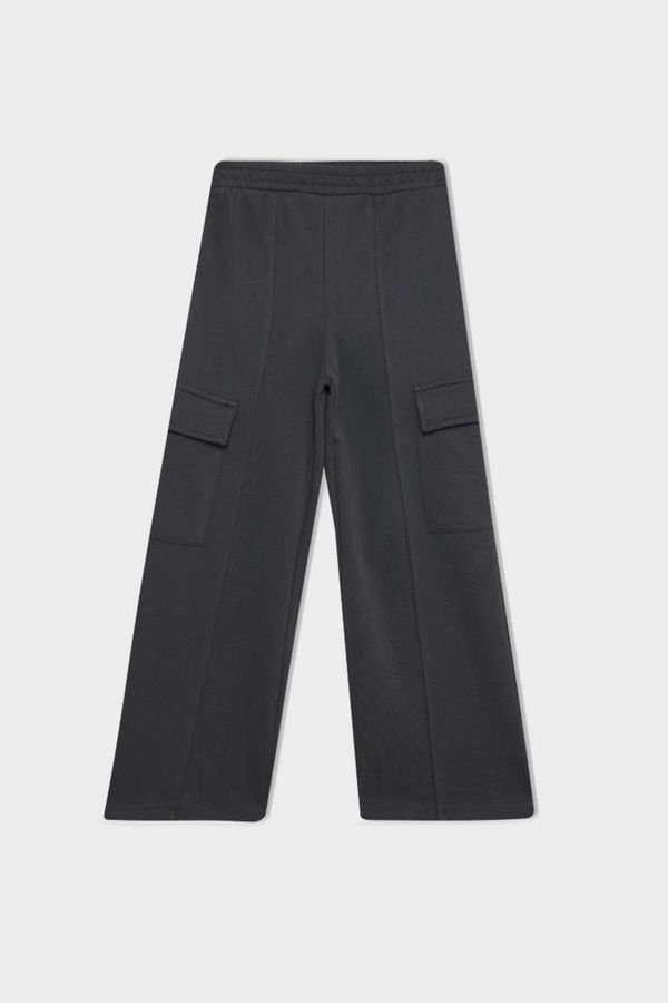 DEFACTO DEFACTO Girls Wide Leg Loose Wide Leg Cargo Pocket Sweatpants