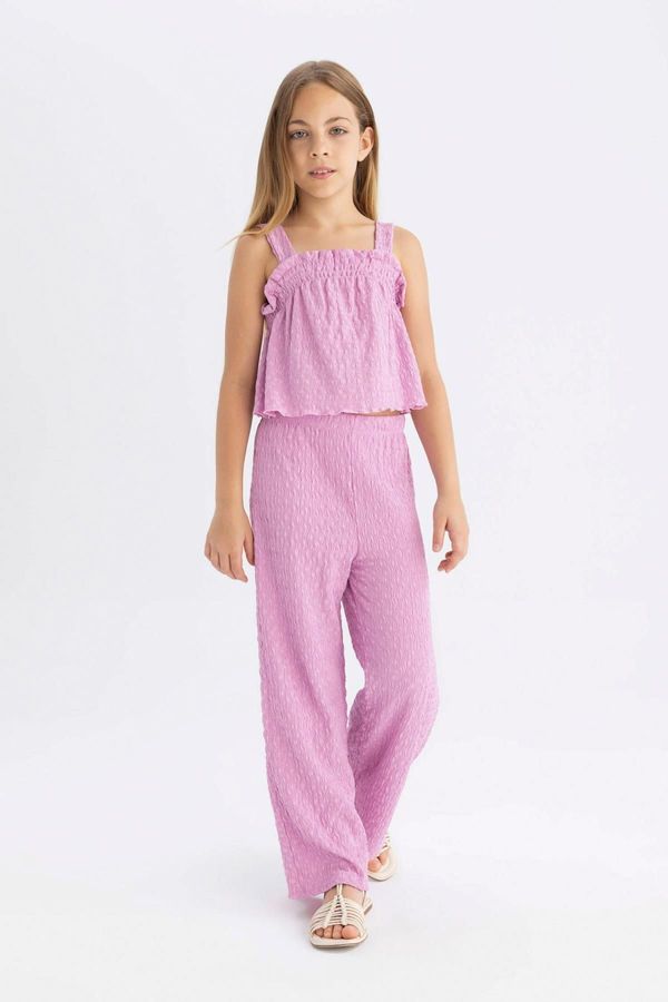 DEFACTO DEFACTO Girl's Wide Leg Wide Leg Crepe Trousers