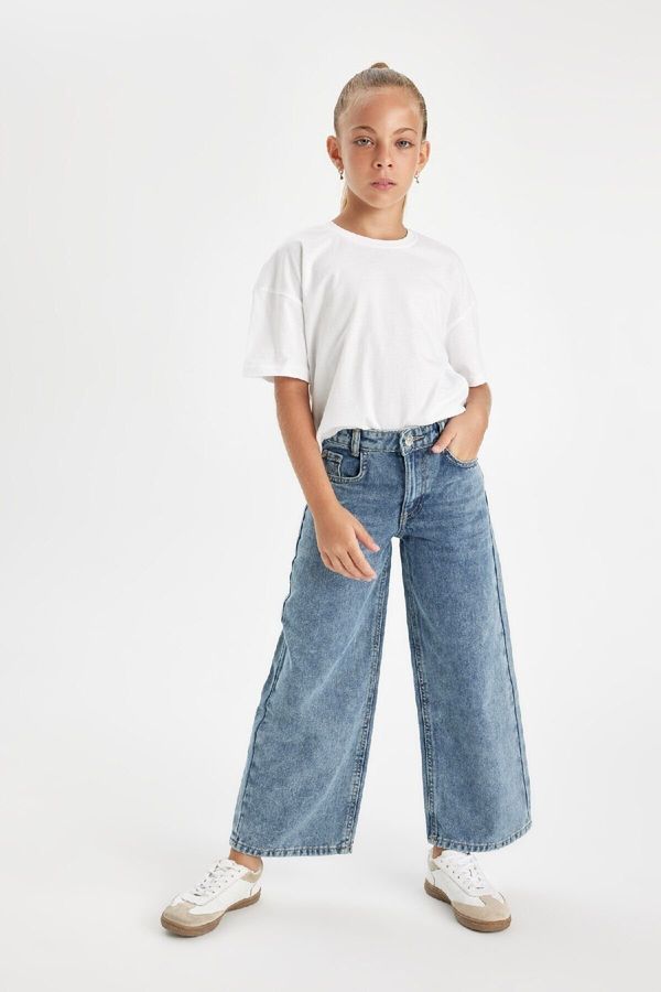 DEFACTO DEFACTO Girls Wide Leg Wide Leg Pocket Jeans