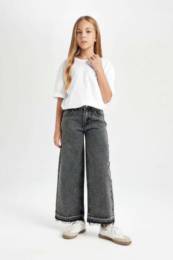 DEFACTO DEFACTO Girls Wide Leg Wide Leg Pocket Jeans