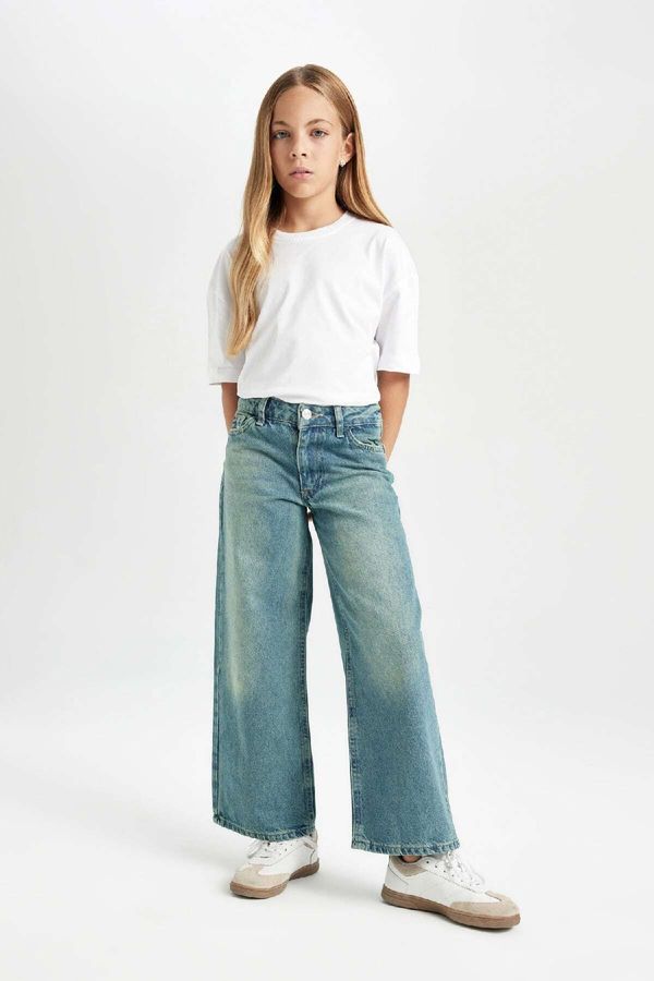 DEFACTO DEFACTO Girl's Wide Leg Wide Leg Pocket Jeans