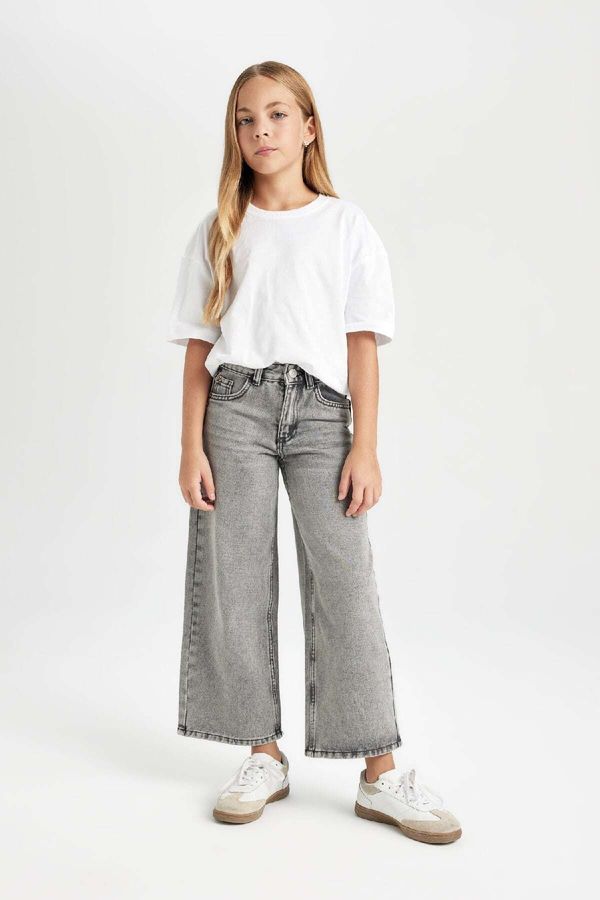 DEFACTO DEFACTO Girls Wide Leg Wide Leg Pocket Trousers