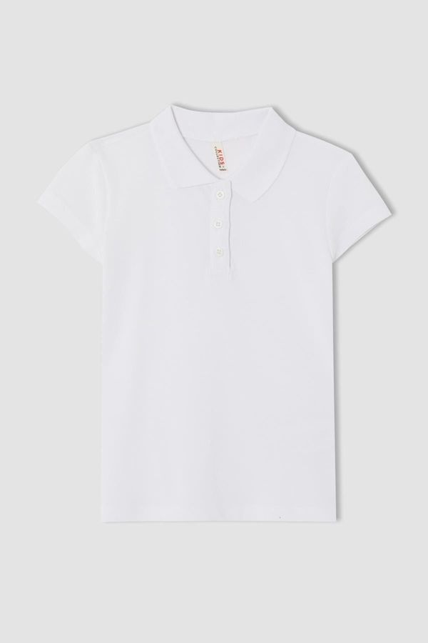 DEFACTO DEFACTO Girlsb Asic Short Sleeve Polo T-Shirt