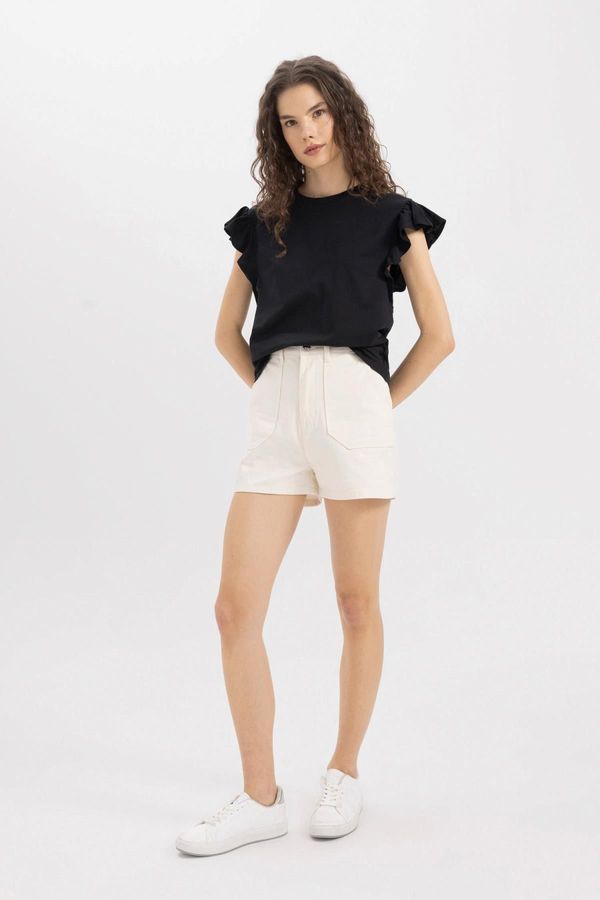 DEFACTO DEFACTO High Waist Double Leg Gabardine Shorts