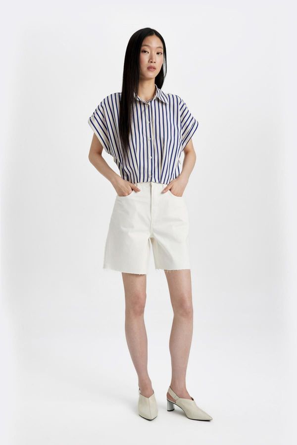 DEFACTO DEFACTO High Waist Jean Bermuda Shorts