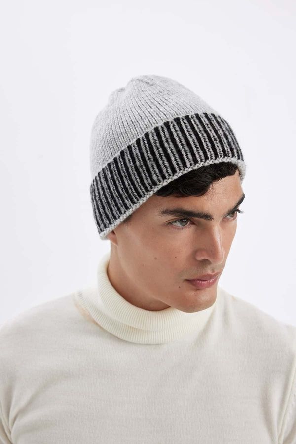 DEFACTO DEFACTO Men's Color Block Beanie