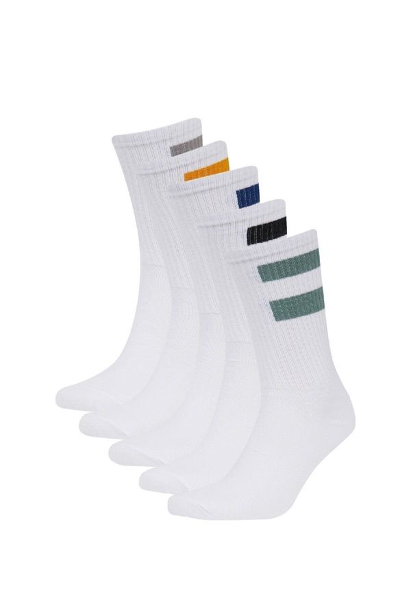 DEFACTO DEFACTO Men's Comfortable Elastic 5-Pack Cotton Long Socks