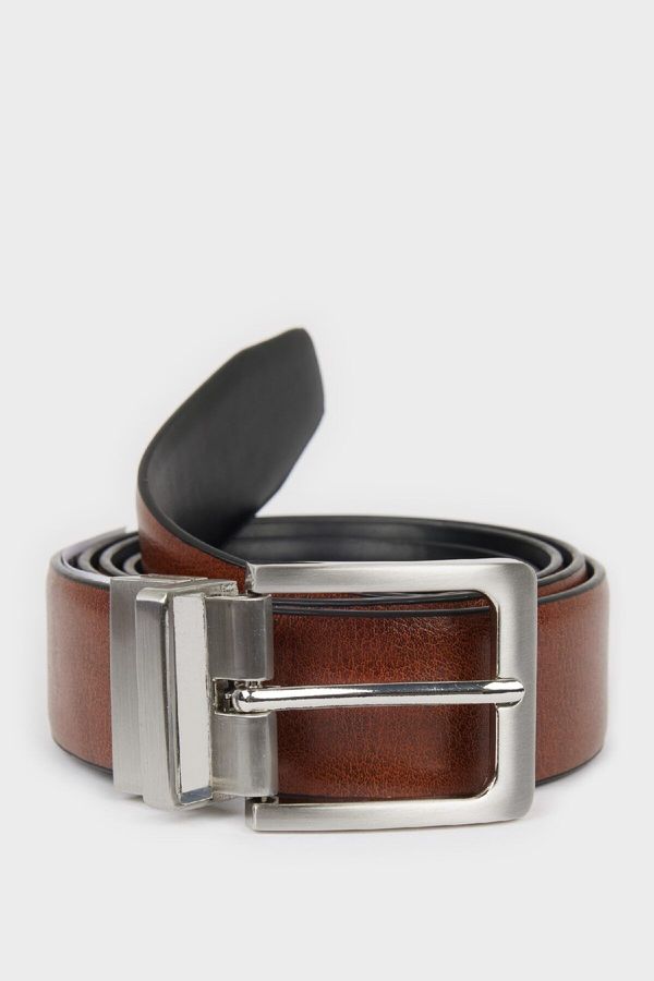 DEFACTO DEFACTO Men's Faux Leather Casual Belt