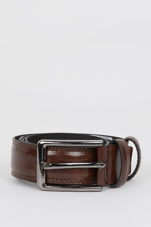 DEFACTO DEFACTO Men's Faux Leather Classic Belt