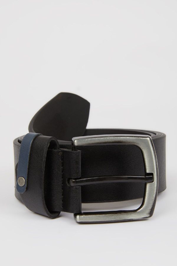 DEFACTO DEFACTO Men's Faux Leather Jean Belt