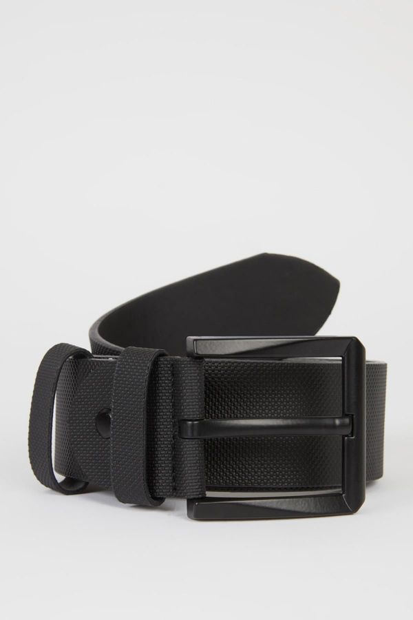 DEFACTO DEFACTO Men's Faux Leather Wide Jean Belt