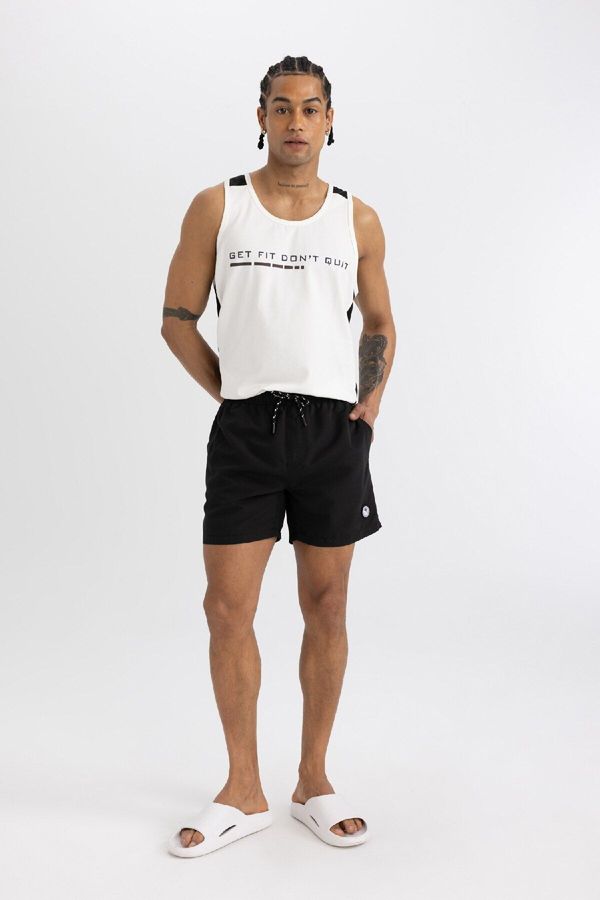 DEFACTO DEFACTO Mesh Lined Short Length Swim Shorts