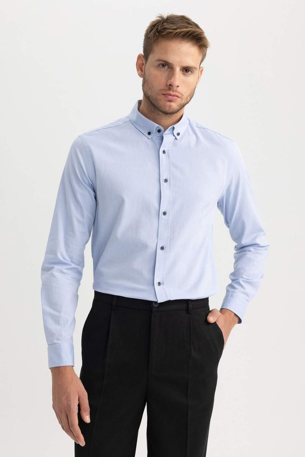 DEFACTO DEFACTO Modern Fit Oxford Long Sleeve Shirt