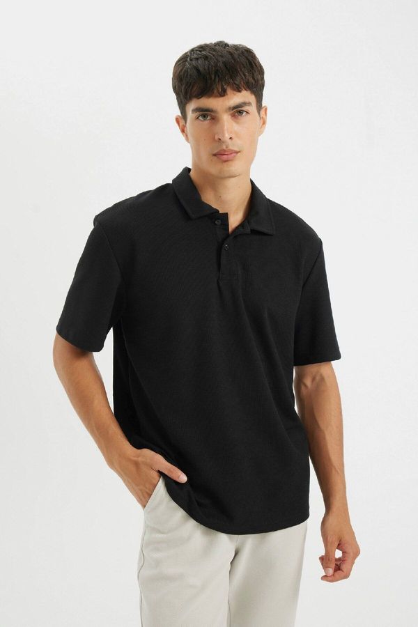 DEFACTO DEFACTO New Regular Fit Basic Plain Short Sleeve Polo Shirt