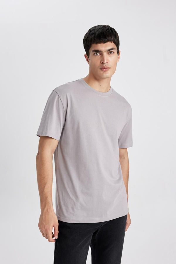 DEFACTO DEFACTO New Regular Fit Crew Neck Basic Short Sleeve 100% Cotton T-Shirt