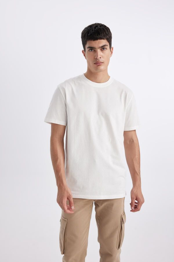 DEFACTO DEFACTO New Regular Fit Crew Neck Short Sleeve 100% Cotton Basic T-Shirt