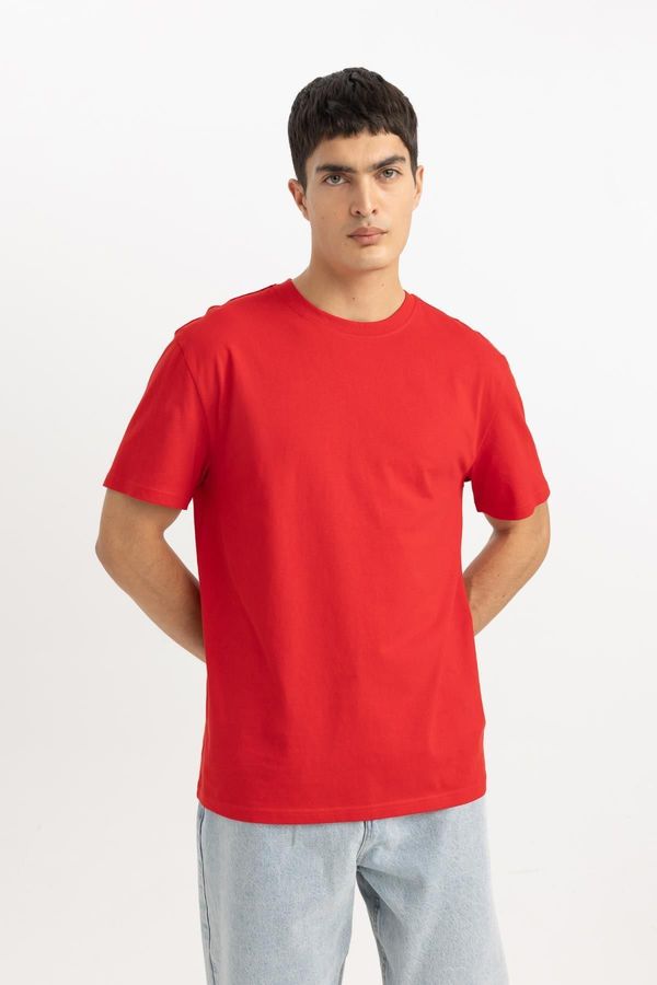 DEFACTO DEFACTO New Regular Fit Crew Neck Short Sleeve 100% Cotton Basic T-Shirt