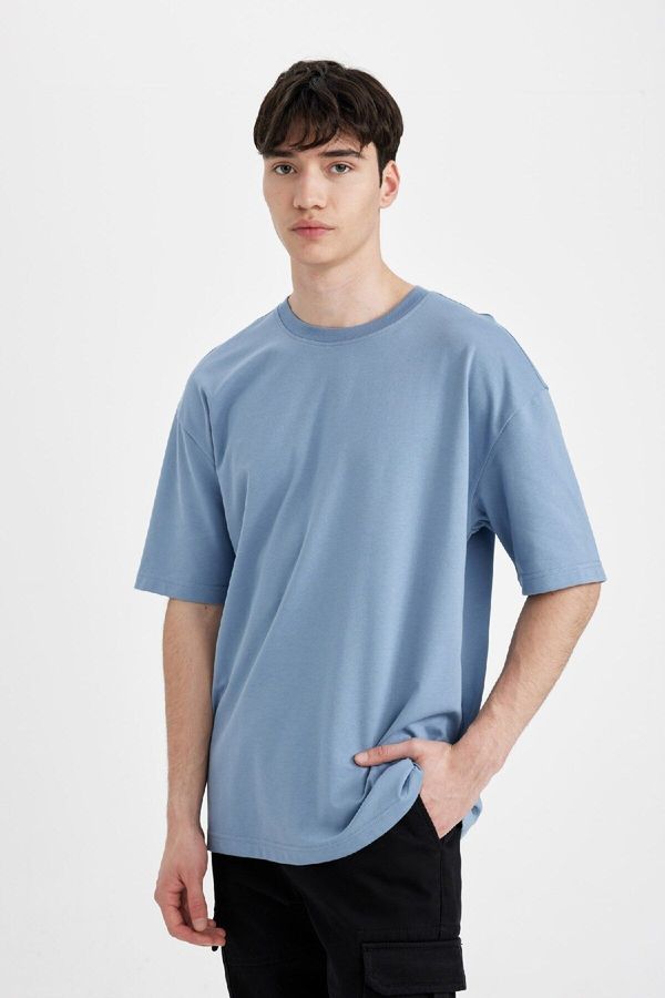 DEFACTO DEFACTO Oversize Fit Crew Neck Heavy Fabric Short Sleeve T-Shirt