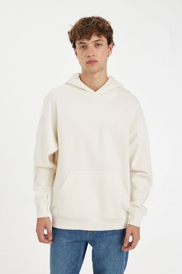 DEFACTO DEFACTO Oversize Fit Hooded Basic Sweatshirt