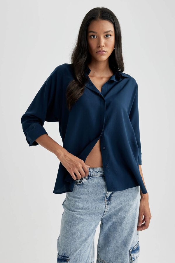 DEFACTO DEFACTO Oversize Fit Sensual Long Sleeve Shirt