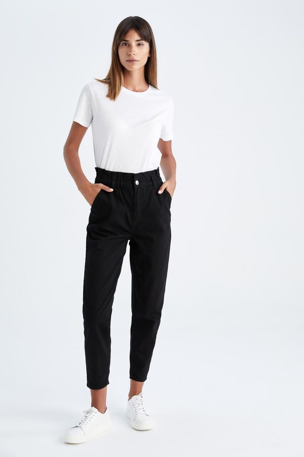 DEFACTO DEFACTO Paperbag High Waist Woven 100% Cotton Trousers