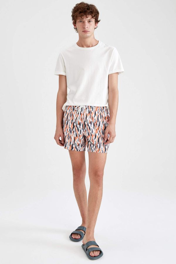 DEFACTO DEFACTO Patterned Tie Waist Swimming Shorts