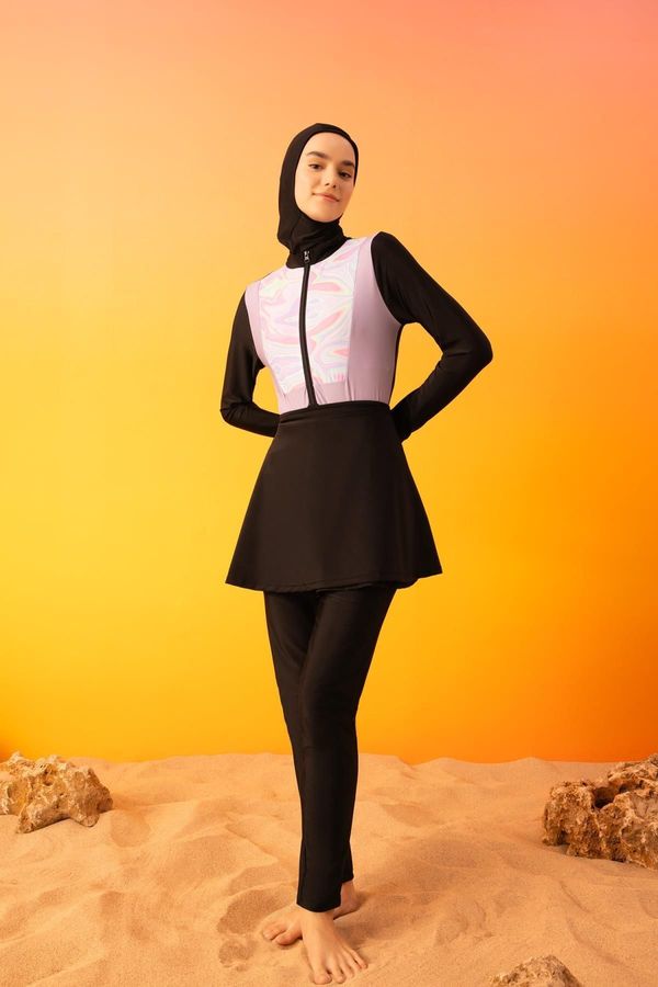 DEFACTO DEFACTO Regular Fit 4-Piece Burkini Hijab Swimsuit Set