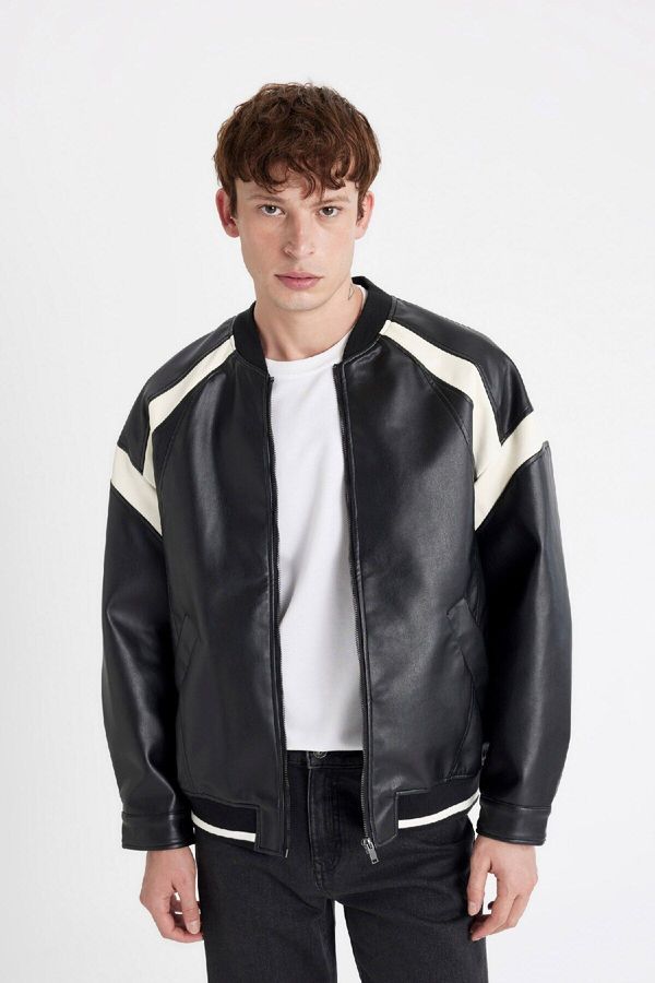 DEFACTO DEFACTO Regular Fit College Collar Bomber Coat