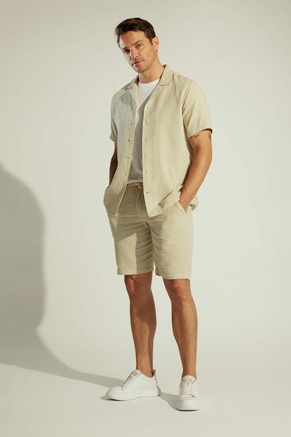 DEFACTO DEFACTO Regular Fit Cotton Elastic Waist Shorts