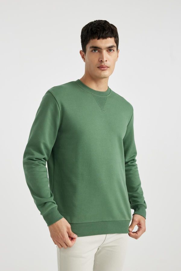 DEFACTO DEFACTO Regular Fit Crew Neck Basic Cotton Sweatshirt