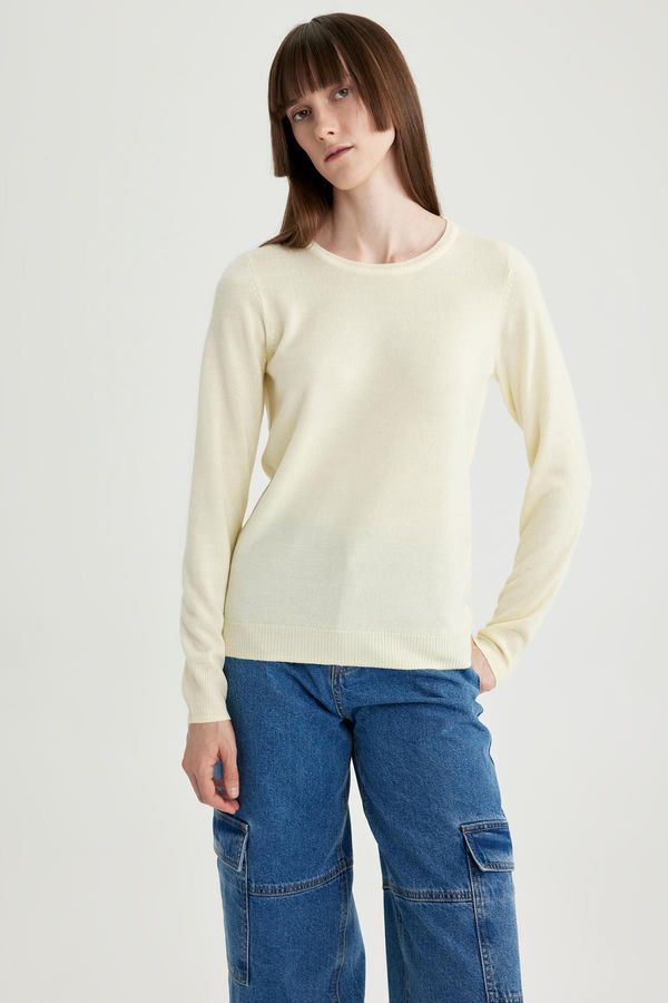 DEFACTO DEFACTO Regular Fit Crew Neck Basic Knitwear Sweater