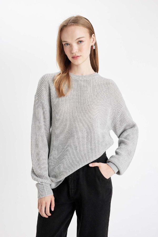 DEFACTO DEFACTO Regular Fit Crew Neck Knitwear Basic Sweater