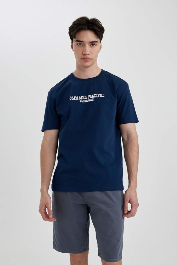 DEFACTO DEFACTO Regular Fit Crew Neck Printed T-Shirt
