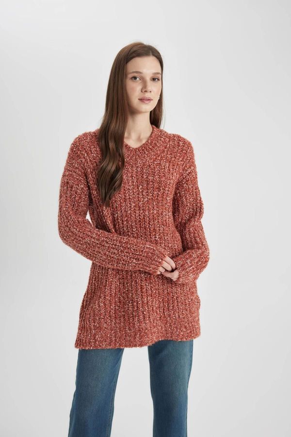 DEFACTO DEFACTO Regular Fit Crew Neck Sweater Tunic