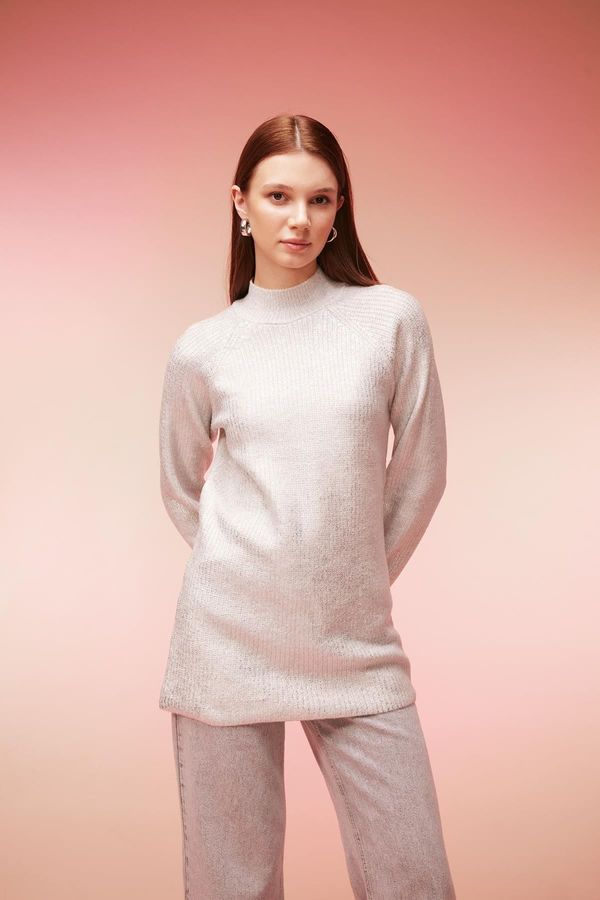 DEFACTO DEFACTO Regular Fit Half Turtleneck Basic Plain Knitwear Sweater Tunic