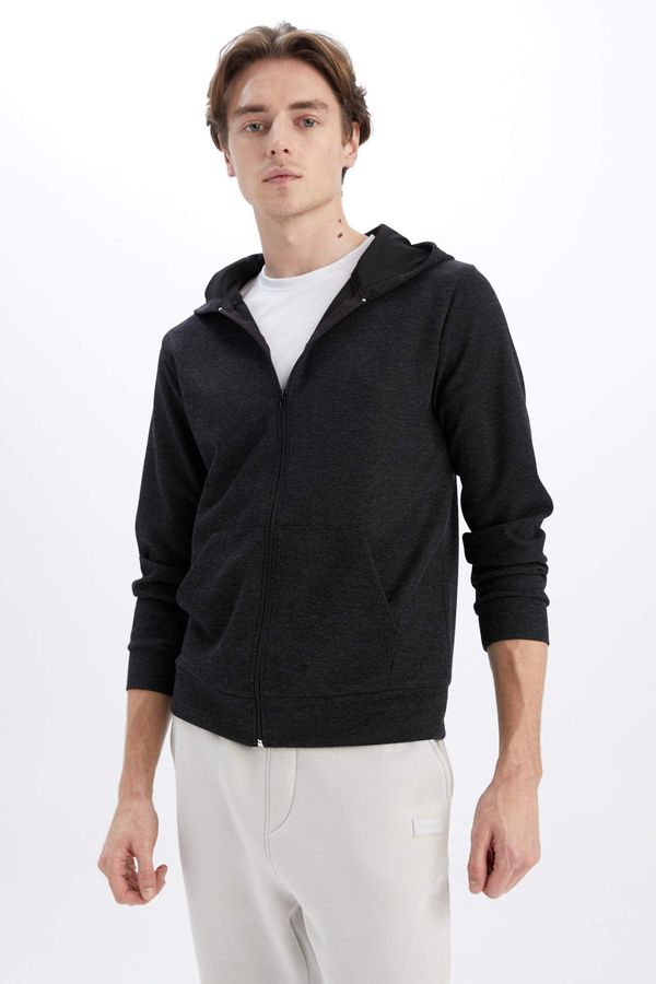 DEFACTO DEFACTO Regular Fit Hooded Zippered Sweatshirt