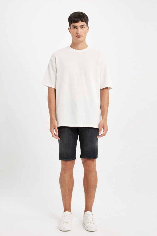 DEFACTO DEFACTO Regular Fit Jean Bermuda Shorts