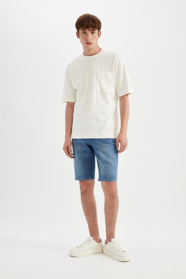 DEFACTO DEFACTO Regular Fit Jean Bermuda Shorts