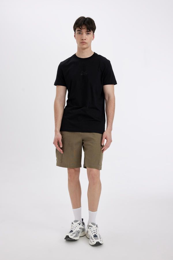 DEFACTO DEFACTO Regular Fit Linen Look Bermuda Shorts