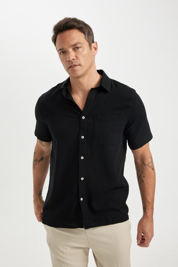 DEFACTO DEFACTO Regular Fit Polo Neck Cotton Short Sleeve Shirt