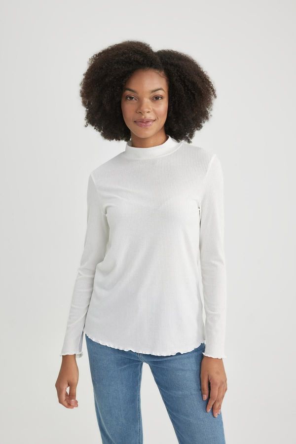 DEFACTO DEFACTO Regular Fit Ribbed Long Sleeve Top