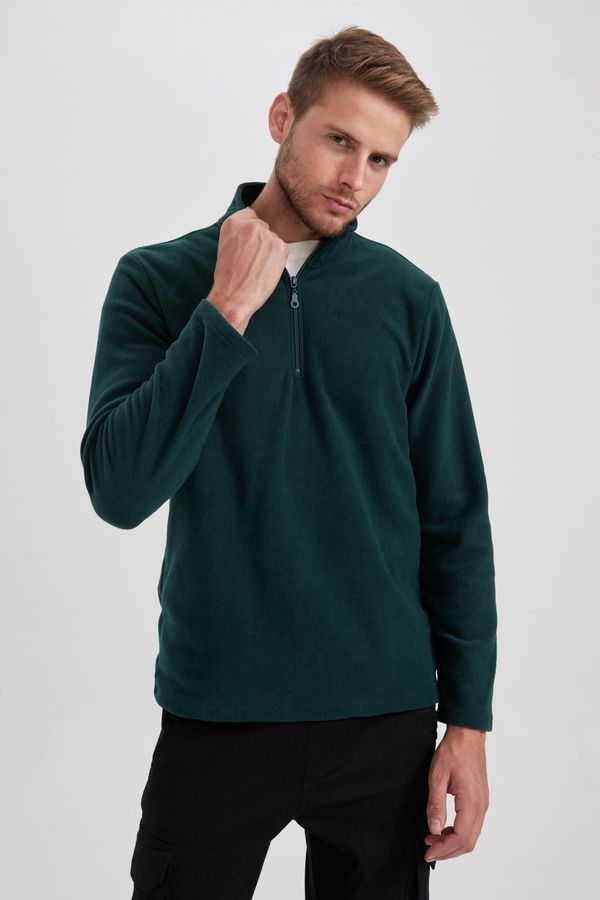 DEFACTO DEFACTO Regular Fit Stand-up Collar Fleece Sweatshirt