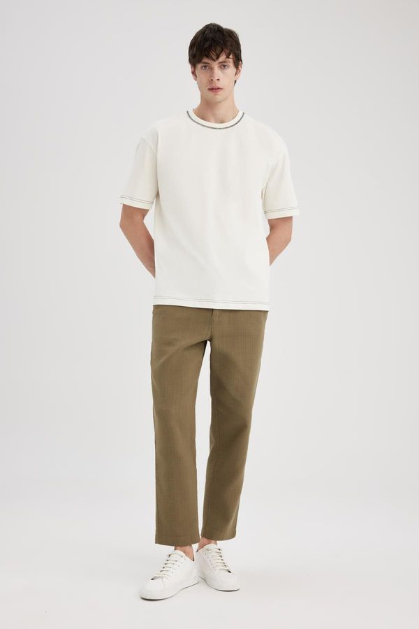 DEFACTO DEFACTO Regular Fit Straight Leg Cotton Trousers