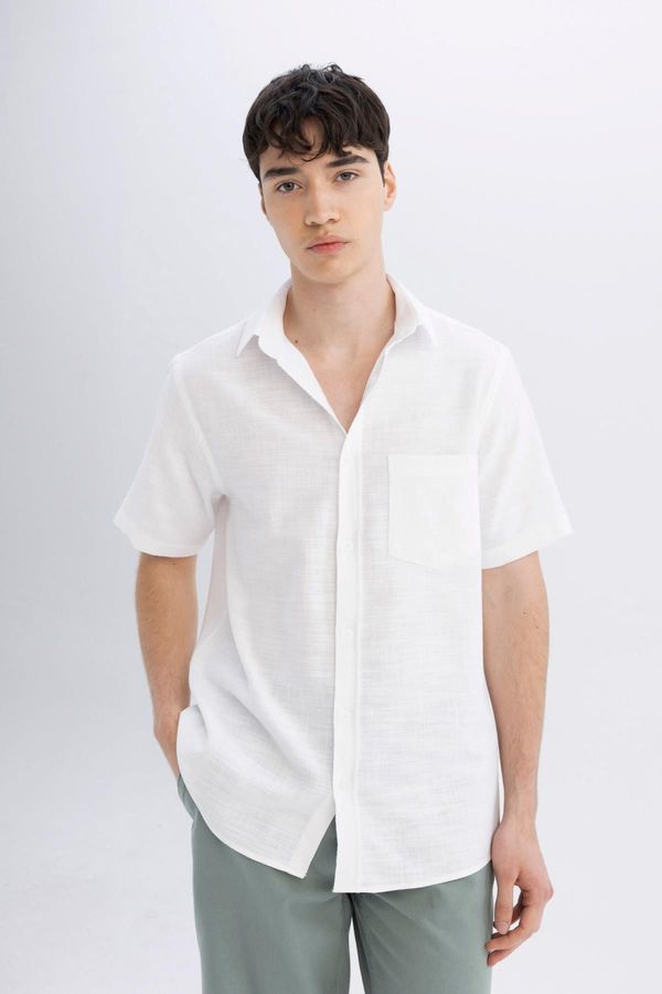 DEFACTO DEFACTO Regular Fit Textured Short Sleeve Shirt