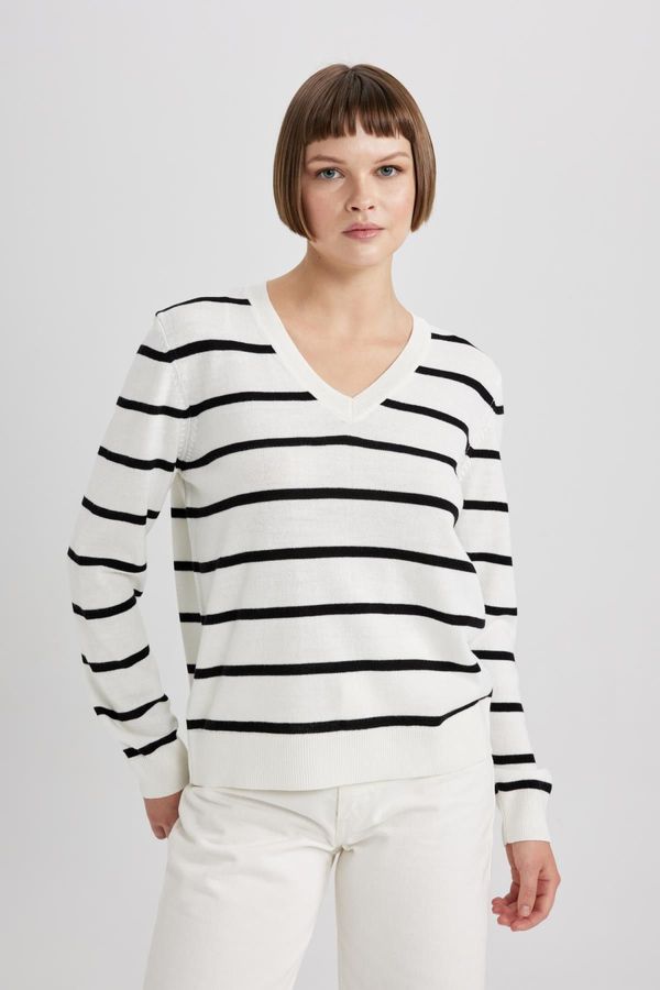 DEFACTO DEFACTO Regular Fit V Neck Sweater