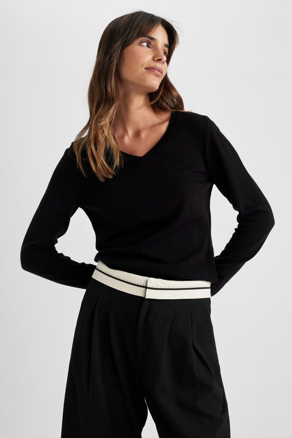 DEFACTO DEFACTO Regular Fit V Neck Sweater