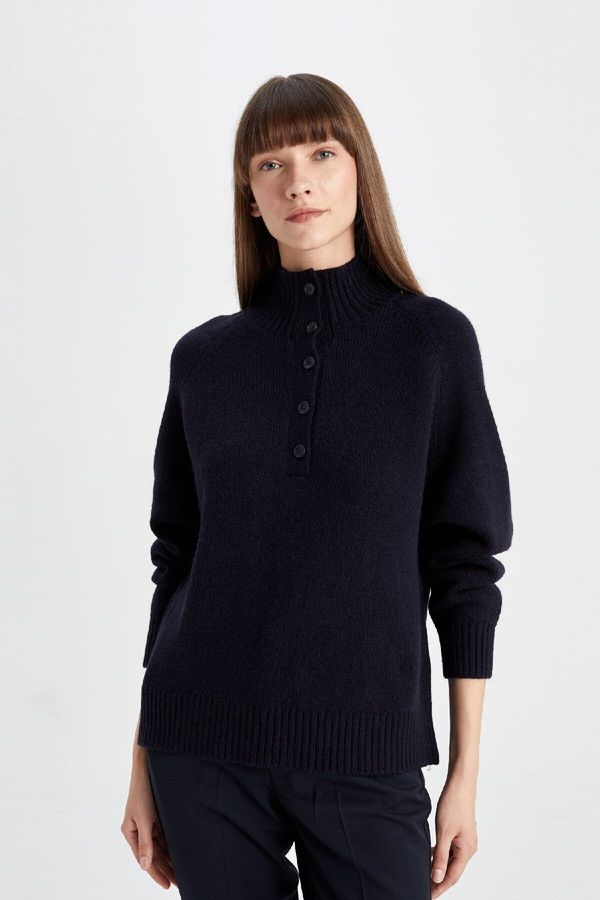 DEFACTO DEFACTO Relax Fit Button-down Collar Sweater